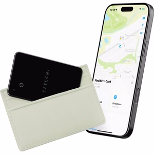 Apple Find My -yhteensopiva paikannin Satechi lompakkokortin muotoinen ST-LFAWCK, musta