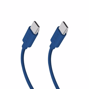 SBS TECABLETISSUETCCB USB-C - USB-C 1,5m 60W punottu kaapeli - sininen
