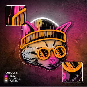 Neon ART LED CAT DREAMER moniväri FLA04 Forever Light