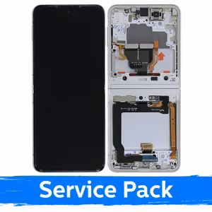 LCD-näyttö Samsung F711 Z Flip3 (SISEMPI) kehyksellä / Cream / (Service Pack)