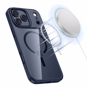 Tech-Protect MagMat MagSafe Suojakuori iPhone 17 Pro Max:lle - Läpinäkyvä Laivastonsininen