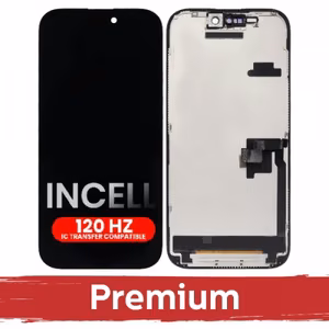 LCD-näyttö yhteensopiva iPhone 16 Pro musta (120Hz / INCELL / Premium) irrotettava IC