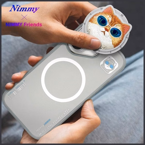 Nimmy Glasses Cool Cat MagSafe Suojakuori iPhone 16:lle - harmaa