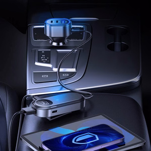 3mk Double -autolaturi, 135 W, PD/QC/PPS, USB 2A4C, musta/harmaa