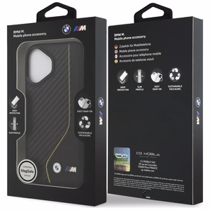 BMW M Carbon Line & Logo MagSafe Suojakuori iPhone 17:lle keltainen