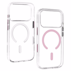 Liavec Pure -suojakuori kameran ohjauspainikkeella mallille iPhone 18 Pro Max/17 Pro Max, vaaleanpunainen