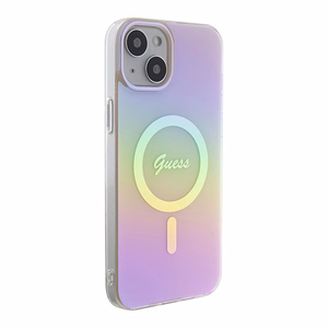 Guess GUHMP15MHITSP iPhone 15 Plus 6.7" pink/pink hardcase IML Iridescent MagSafe