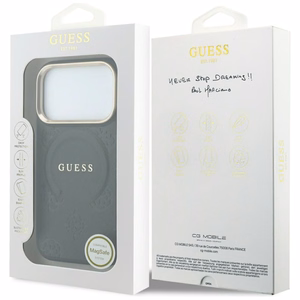 Kotelo mallille IPHONE 18 Pro/17 Pro MagSafe-yhteensopiva (Saffiano Peony Ring) (väri: musta)