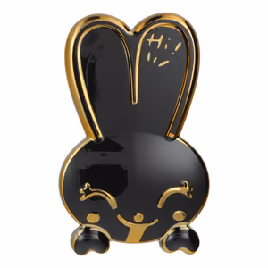 Puhelinteline RABBIT - tarrakiinnitys - musta