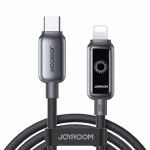 Joyroom S-A55 StarFlight USB-C–Lightning-kaapeli, 30 W, 1,2 m, musta