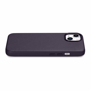 iCarer Kotelo Nahkakotelo Kotelo iPhone 14 Plus tumman violetti (MagSafe-yhteensopiva)