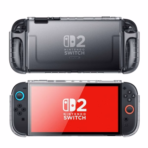 Supcase Crystal Suojakuori Nintendo Switch 2:lle - läpinäkyvä musta