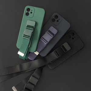 Rope Case Silicone Cover with Lanyard Purse Lanyard Strap for Xiaomi Redmi Note 11 Pro Pink