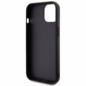 Guess Quilted Metal Logo Suojakuori iPhone 15:lle - musta