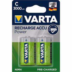 VARTA ladattava paristo R14 (Type C) 3000mAh Accu Power 2 kpl