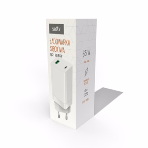 Setty GAN wall charger PD+QC USB + USB-C 65W LSI-02 white JO