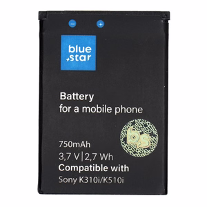 Akku Sony Ericsson K310i / K510i / J300 / W200 / T280:lle 750 mAh Blue Star Premium