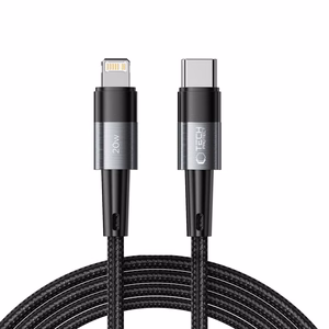 Tech-Protect UltraBoost Lightning / USB-C PD 20W 3A 2m kaapeli - harmaa