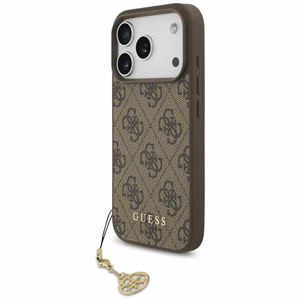Guess 4G Charms Collection MagSafe Suojakuori iPhone 17 Prolle - ruskea