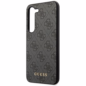 Guess GUHCS23SG4GFGR S23 S911 harmaa/harmaa kovakuori 4G Metal Gold Logo