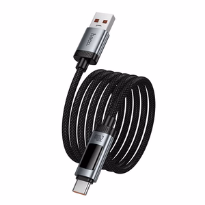 Kaapeli USB-A USB-C Hoco PD 6A 100W 1,2 m U148 digitaalinäytöllä musta