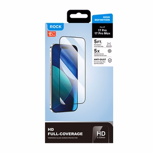 Rock Tempered glass HD Full-coverage Anti-static for Iphone 17 Pro Max