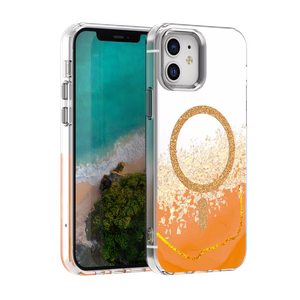 Epoxy Mag suojakuori iPhone 12 / 12 Pro 6,1" oranssi