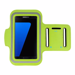 Armband SLIM Type 1 Suojakuori iPhone 13/13 Pro/14/14 Pro/15/15 Pro/16/16 Pro / Samsung Galaxy S21/S22/S23/S24:lle (5,5 tuumaa) - limenvihreä