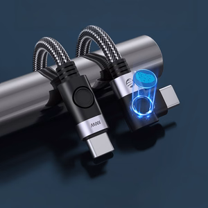 Orico C2C kulmamallinen USB-C–USB-C PD, 100 W-kaapeli, 0,5 m – musta