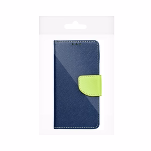 Flip-suojakuori Samsung A37:lle Fancy Book laivastonsininen / lime