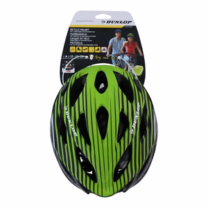 Dunlop säädettävä MTB-pyöräilykypärä, koko M, 55–58 cm, vihreä ja musta