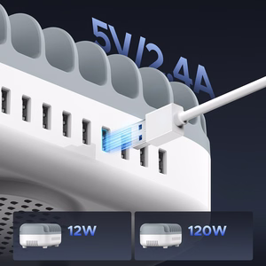 Orico DUK-10P-V1 älylatausasema 10 x USB-A - valkoinen