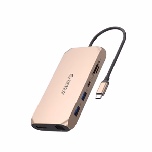 Orico XCR 12-in-1 USB-C-telakointiasema 2x USB-A 3.1 1x USB-A 2.0 1x USB-C PD 100W 1x USB-C 3.1 2x HDMI 2.0 4K 60Hz 1x DisplayPort 1.4 4K 60Hz 1x SD 3.0 1x microSD 3.0 1x RJ45 Gigabit Ethernet 1x CTIA audio 3.5 mm - ruusukulta