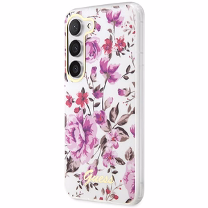 Guess GUHCS23MHCFWST S23+ S916 valkoinen/valkoinen kovakuori Flower Collection