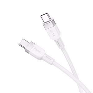 Hoco X109 silikoninen kaapeli USB C - USB C 3A 60W 1 m valkoinen