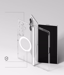 Ringke Fusion Flap Magnetic MagSafe suojakuori mallille Samsung Galaxy Z Fold 8 Ultra – läpinäkyvä