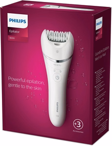 Philips BRE700/00 epilaattori, 32 pinsettiä, hopea/valkoinen