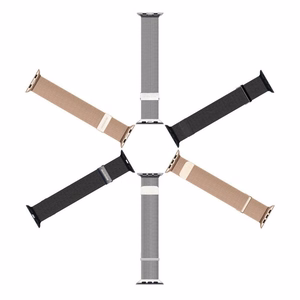 Dux Ducis MILANESE ranneke ruostumaton teräs magneettinen Apple Watch 38 / 40 / 41 mm:lle musta
