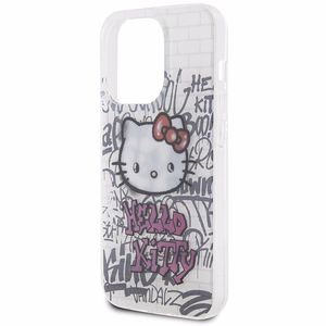 Hello Kitty IML Kitty On Bricks Graffiti Suojakuori iPhone 15 Pro Max:lle - valkoinen