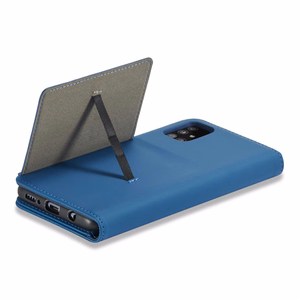 Magneettikorttikotelo Samsung Galaxy A12 5G pussi lompakko kortin haltija sininen
