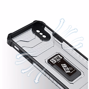 Crystal Ring Case Kickstand Tough Rugged Cover for iPhone XS Max red