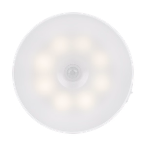Rechargeable LED night light with magnet, motion and dusk sensors