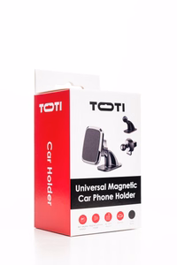 SEEK TOTI neliönmuotoinen magneettinen autoteline 3M liimakinnikkeellä, musta
