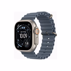 Apple (Apple Watch Ultra 3 GPS + Cellular 49mm Natural Titanium Case with Anchor Blue Ocean Band)