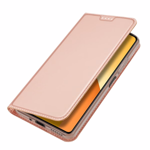 Dux Ducis Skin Pro Suojakuori läpällä ja korttilokerolla Xiaomi Redmi Note 13 5G:lle - vaaleanpunainen