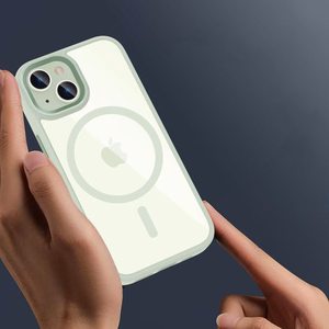 Tech-Protect MagMat MagSafe Suojakuori iPhone 15:lle - läpinäkyvä vihreä
