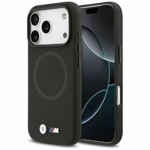 BMW M FW Metal Logo MagSafe Suojakuori iPhone 17 Pro:lle - musta