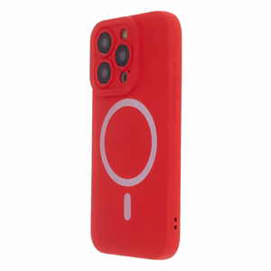 Silikoninen pehmeä magneettikotelo iPhone 15 Pro Max 6,7' punainen