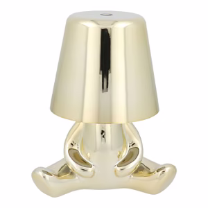 Bedside table lamp GOLD MAN Art Deco seated (version 7) MLTL