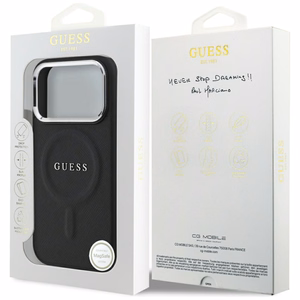Guess Classic Logo MagSafe Suojakuori iPhone 17 Pro:lle musta